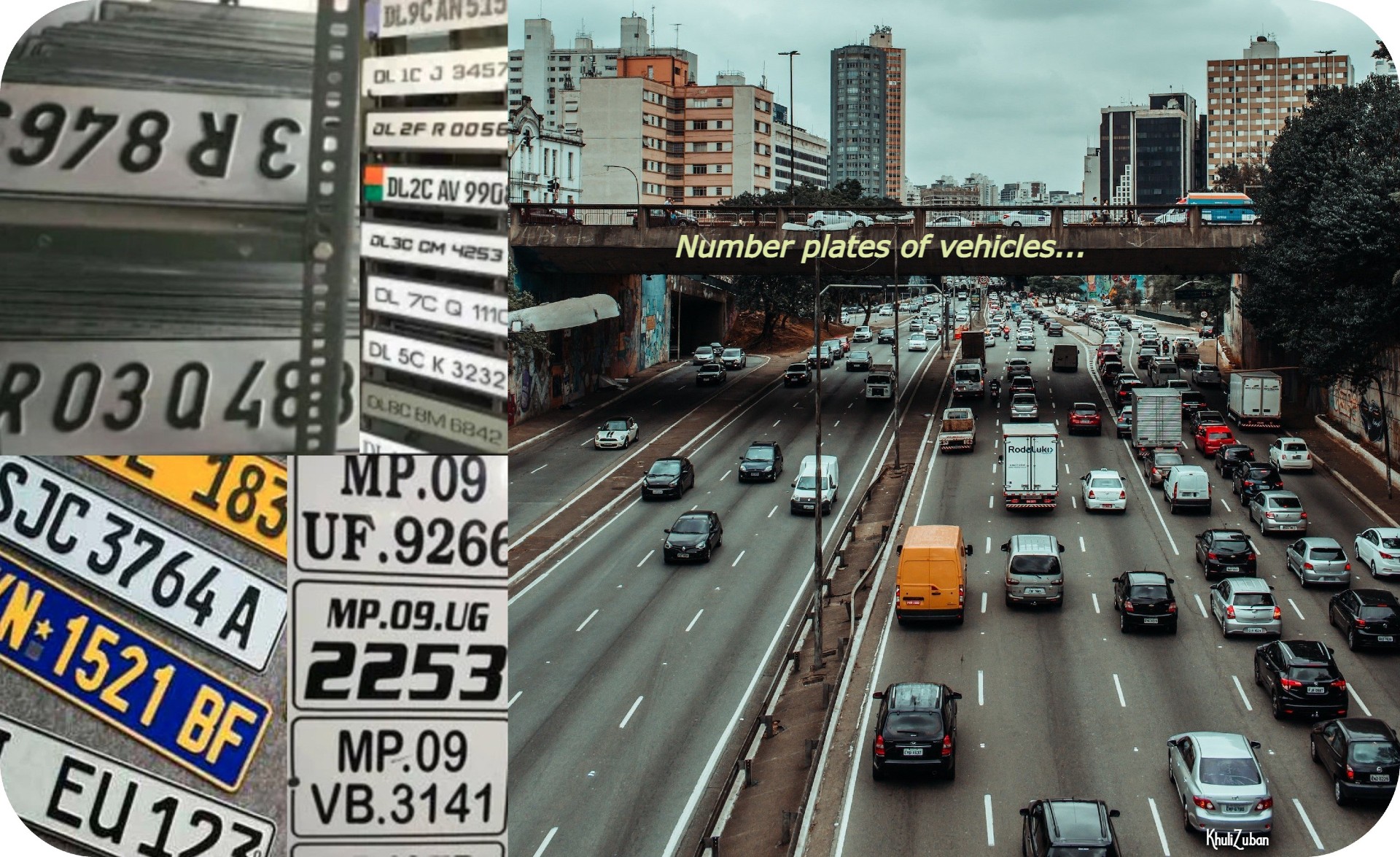 गाड़ियों का रजिस्ट्रेशन, नंबर प्लेट, रंग और आकार