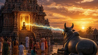 शिवमंदिर में नंदी, शिवलिंग के सामने, द्वारपाल की भूमिका